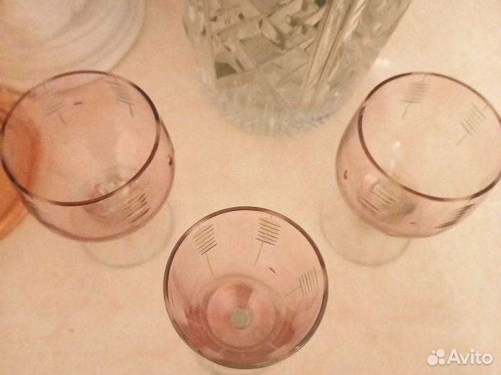 Кувшин цветное стекло СССР