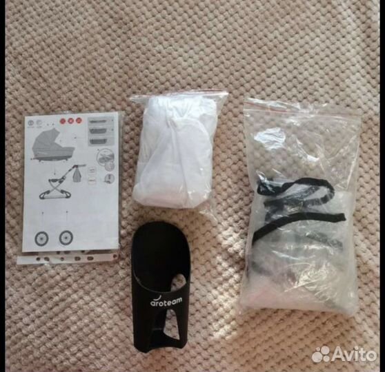 Коляска 2 в 1 aroteam cocoline эко кожа