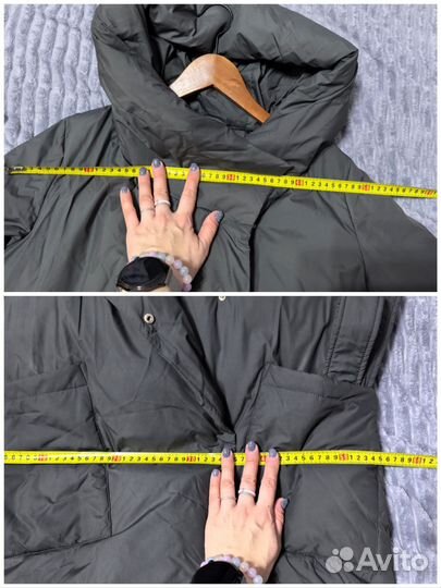 Пальто женское зимнее длинное графит 44-46-48