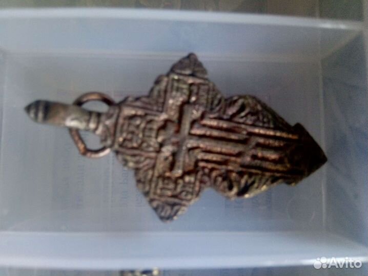 Старинный крест медный