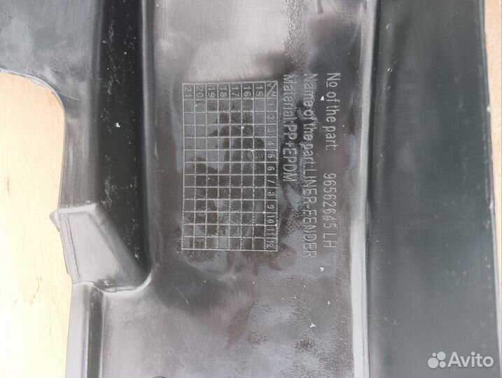 Деу Матиз подкрылки передние комплект