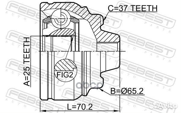 ШРУС BMW 5 (F10) /7 (F01) 07-15 нар. 1910-F10 Fe