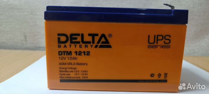 Аккумуляторная батарея Delta DTM 1212 (12V / 12Ah)