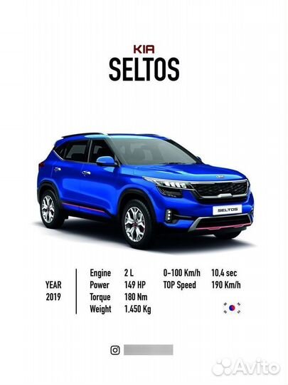 Постер на стену интерьерный KIA Seltos