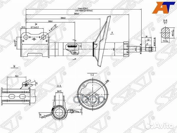 Стойка передняя toyota harrier/lexus RX300 97-0