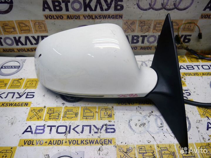 Зеркало правое Ауди A6 C6 А6 С6 белое Рест
