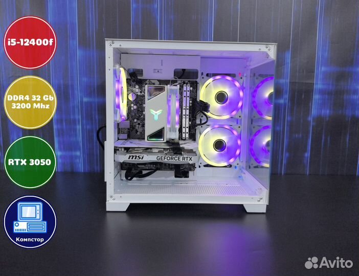 Мощный пк 2024 i5-RTX3050-32DDR4-KRN8097234156-H610