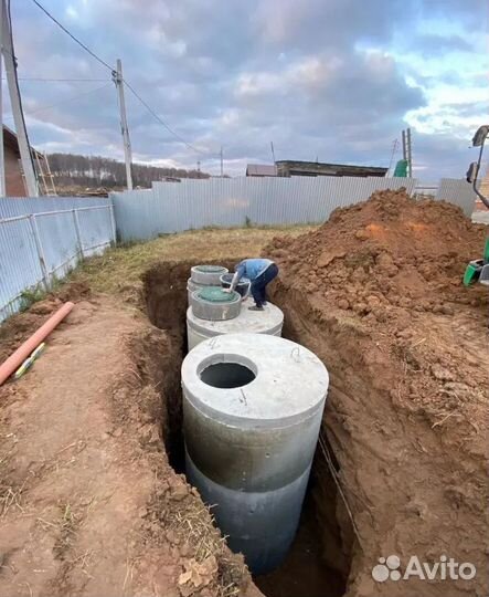 Септик из бетонных колец / Септик под ключ