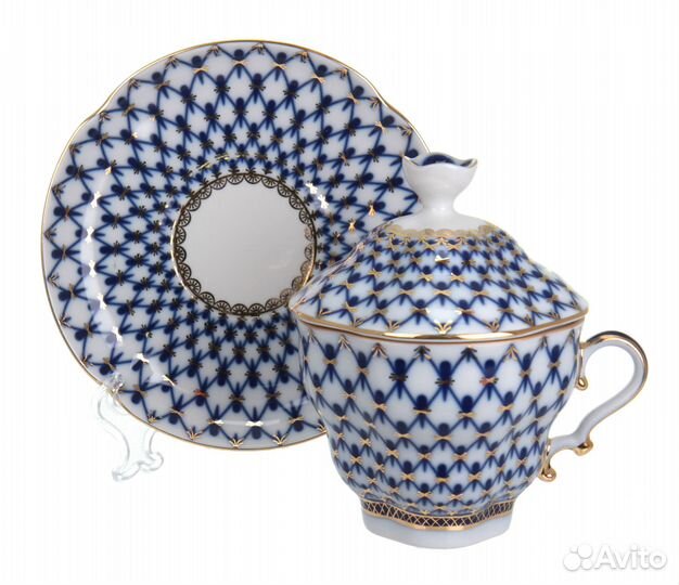Чайная пара с крышкой ифз Подарочная 2, Кобальтова