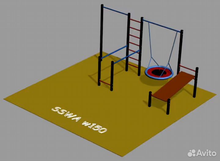 Турники, брусья, качели