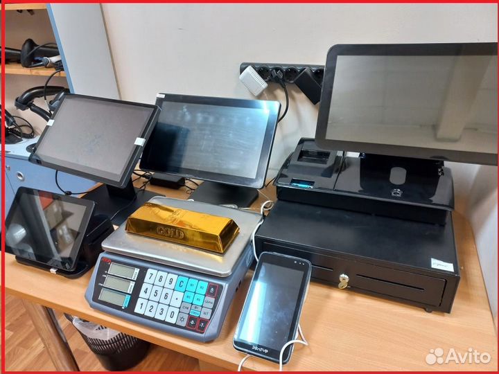 Сенсорный монитор с встроенной кассой онлайн Атол