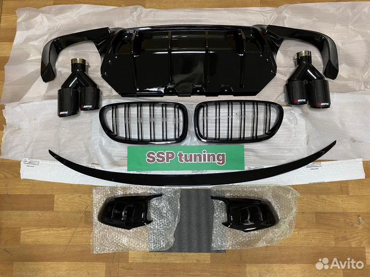 Сет на BMW F10 диффузор/решетка/насадки