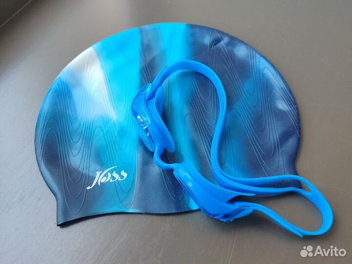 Шапочка и очки для плавания детские