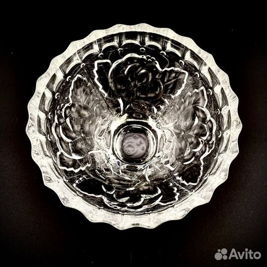 Винтажный набор, креманка, ваза.Стекло. СССР 1970