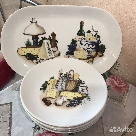 Kahla, винтаж. Набор тарелок для сыра