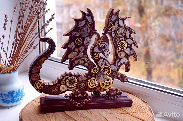 Статуэтка Дракон Стимпанк