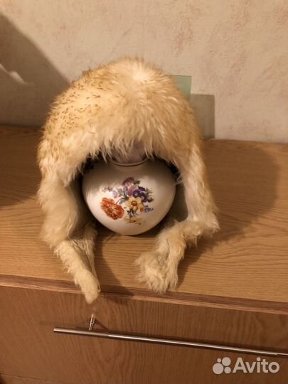 Шапка чепчик из овчины