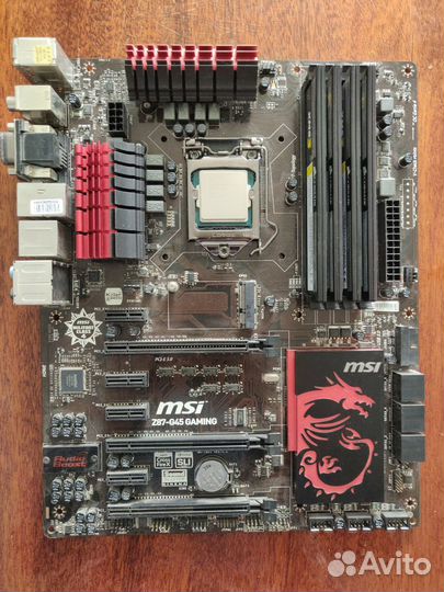 Материнская плата MSI Z87-G45 + i5 4670K +16гб