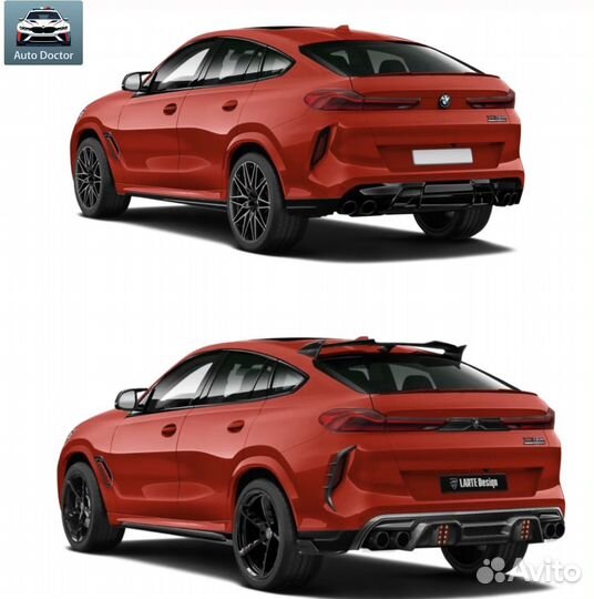 Карбоновый сплиттер, диффузор Larte на BMW X5M X6M