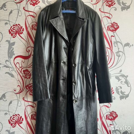 Плащ женский кожаный