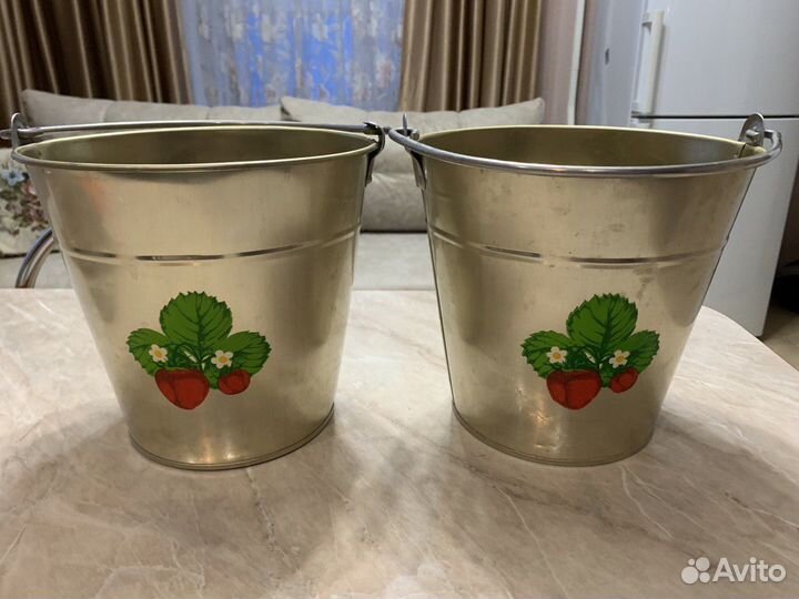 Ведро жестяное 2 шт по 5 л СССР