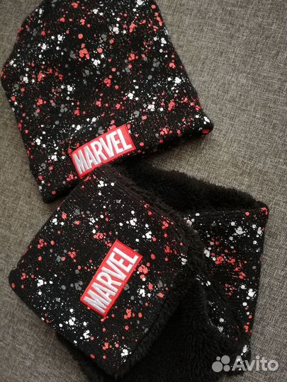 Новый Комплект шапка и шарф для реб. зима 3-6 лет