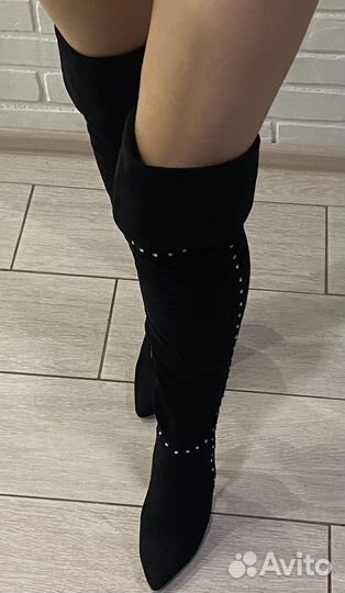 Ботфорты замшевые