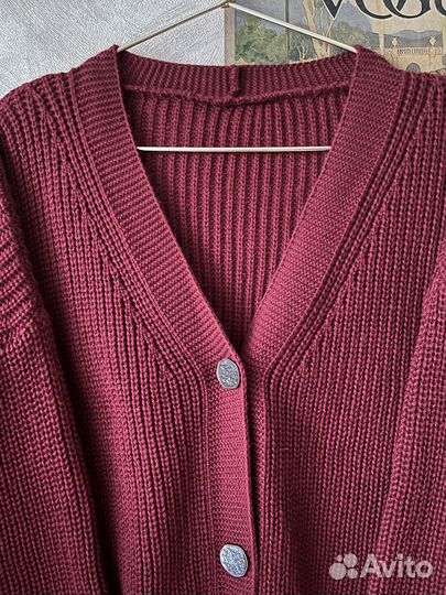 Кардиган женский бордовый