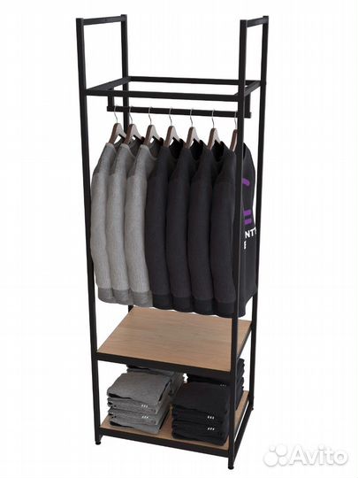 Стеллаж для одежды в стиле Лофт A1760-09-чдс