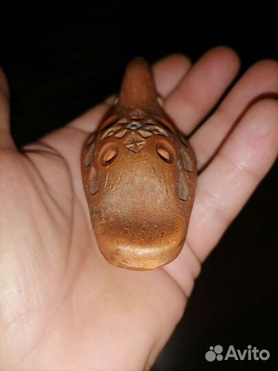 Старинный охотничий манок на птицу. Керамика