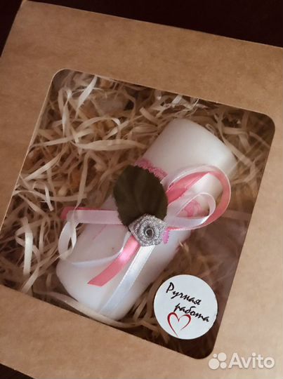 Свеча свадебная «нежно-розовая»