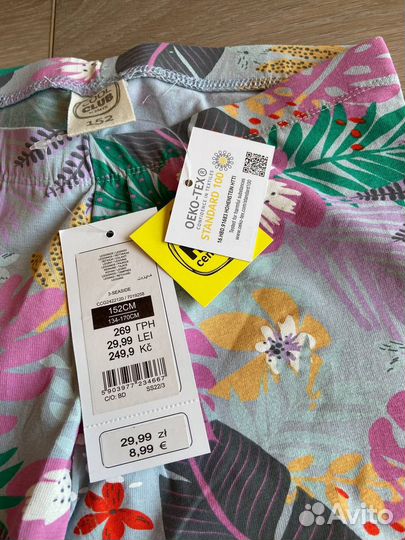 Лосины велосипедки на девочку 152см новые