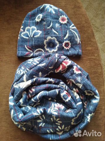 Комплект шапка и снуд женский