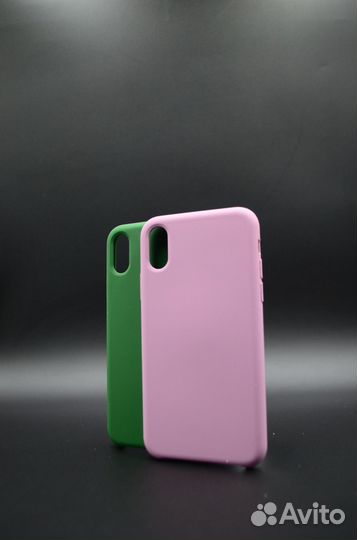 Силиконовый чехол c логотипом на iPhone X XS