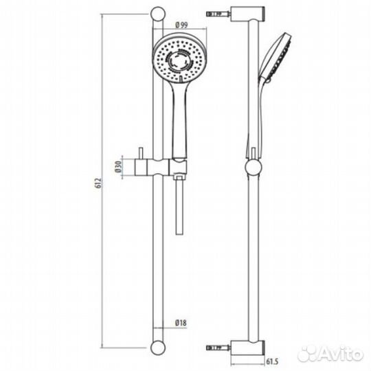 Душевой гарнитур Gattoni PD 1081/PDC0cr