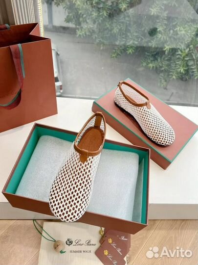 Мокасины# в сеточку Loro Piana Премиум