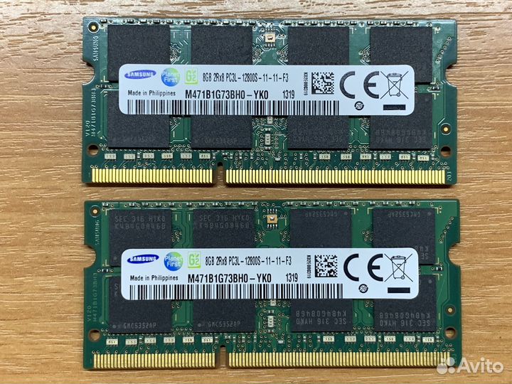 Память для ноутбука 8Gb DDR3L 1600MHz Samsung
