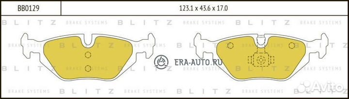 Blitz BB0129 Колодки тормозные дисковые перед