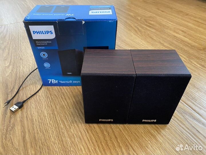 Колонки деревянные 2.0 Philips SPA20