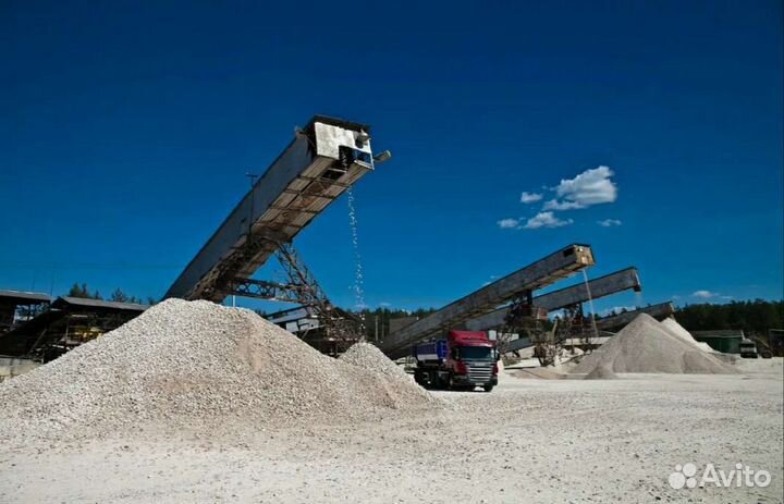 Щебень, песок