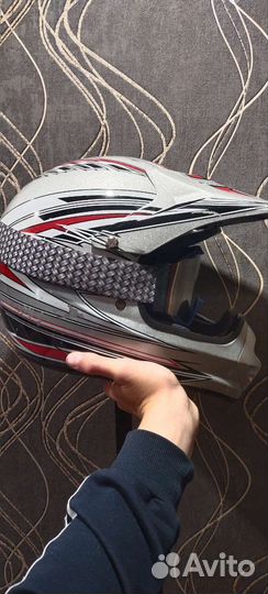 Мото шлем кроссовый