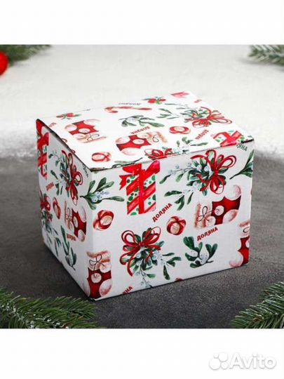 Кружки новогодние новые в подарочных коробках