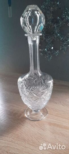 Графин на ножке хрусталь СССР