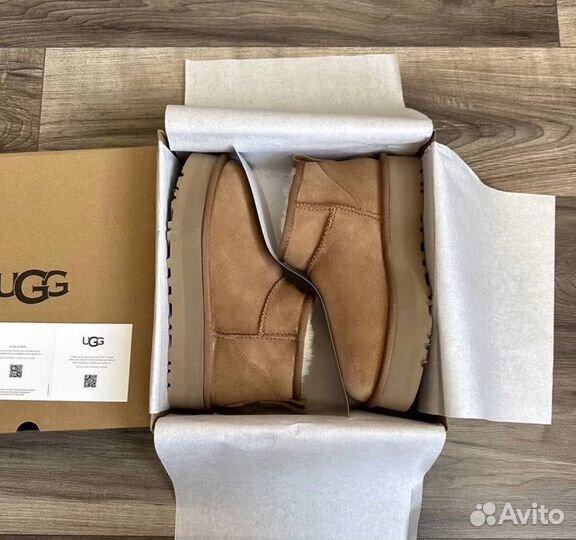 Угги Женские Ugg Classic Ultra Mini Platform Sand