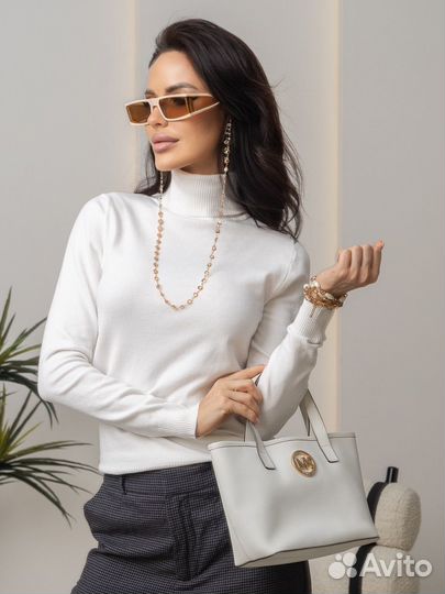 Водолазка женская, белая