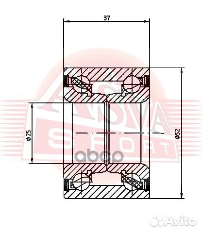 Подшипник ступичный dac25520037 asva
