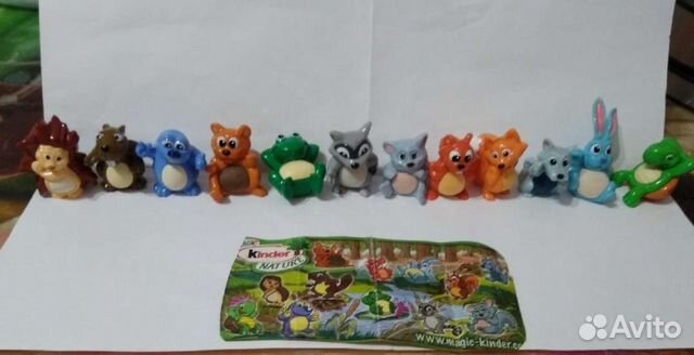 Киндер Лесные животные бархатные пусики