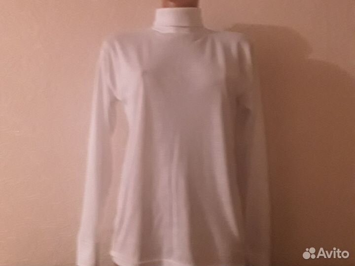 Джинсовые рубашка и водолазка 48 р