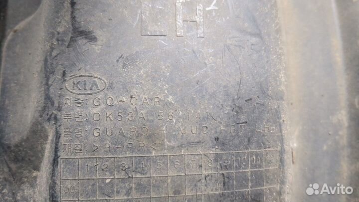 Защита арок (подкрылок) левая передняя киа Carnival, 2003