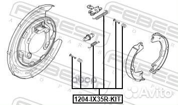 К-кт монтажный барабанных колодок hyundai IX35